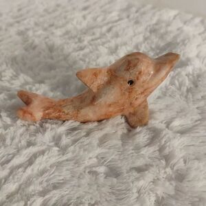 Carved Marble Dolphin Miniature Figurine